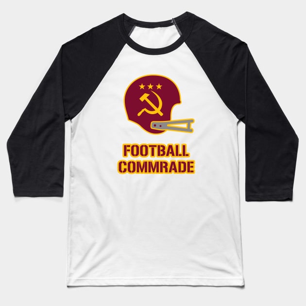 Football Commrade Helmet - Yellow Baseball T-Shirt by KFig21